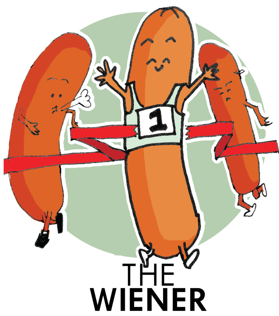 The Wiener _ food pun _ illustration